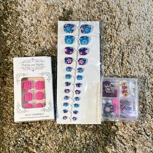 DIY Press-On Nail Set for Vibrant Variable Styles 6 styles included NWT
